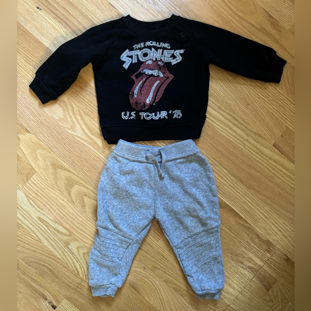 Baby Rolling Stones Outfit 6-9mo